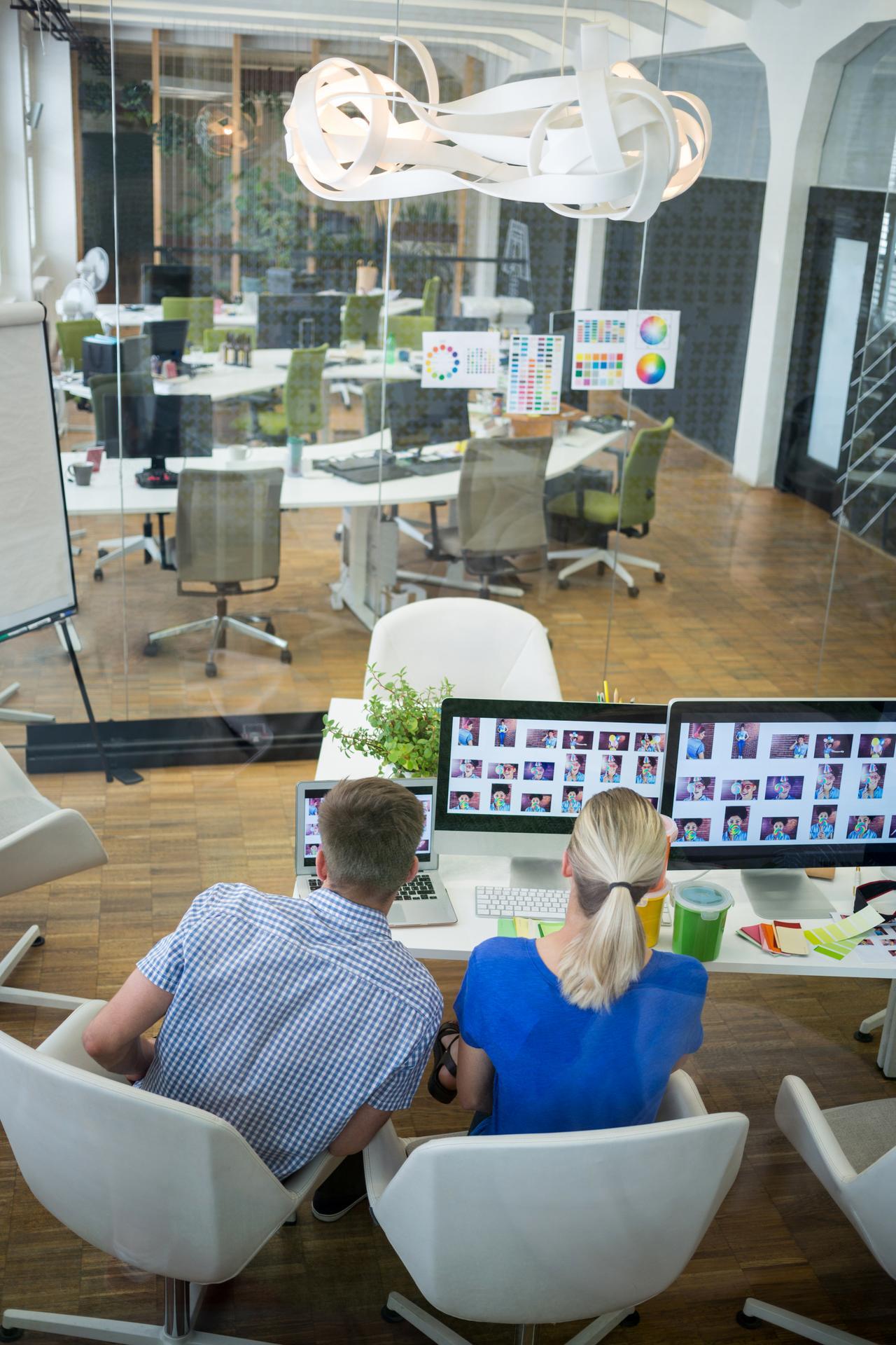 Modern office workspace